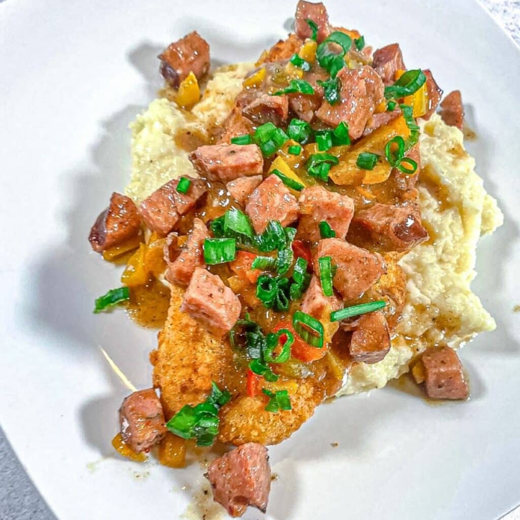 The Most Delicious Creole Salmon and Grits Kolby Kash