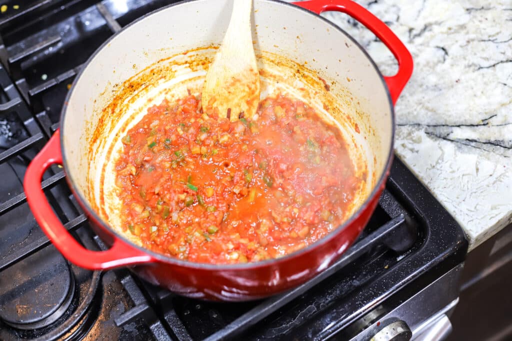 cooking crushed tomato