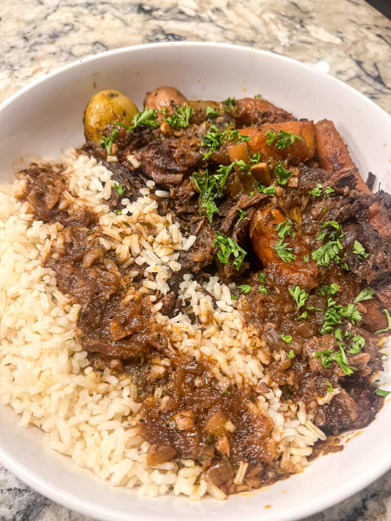 Pot Roast with rice