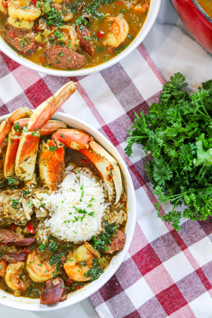 Seafood Gumbo with rice