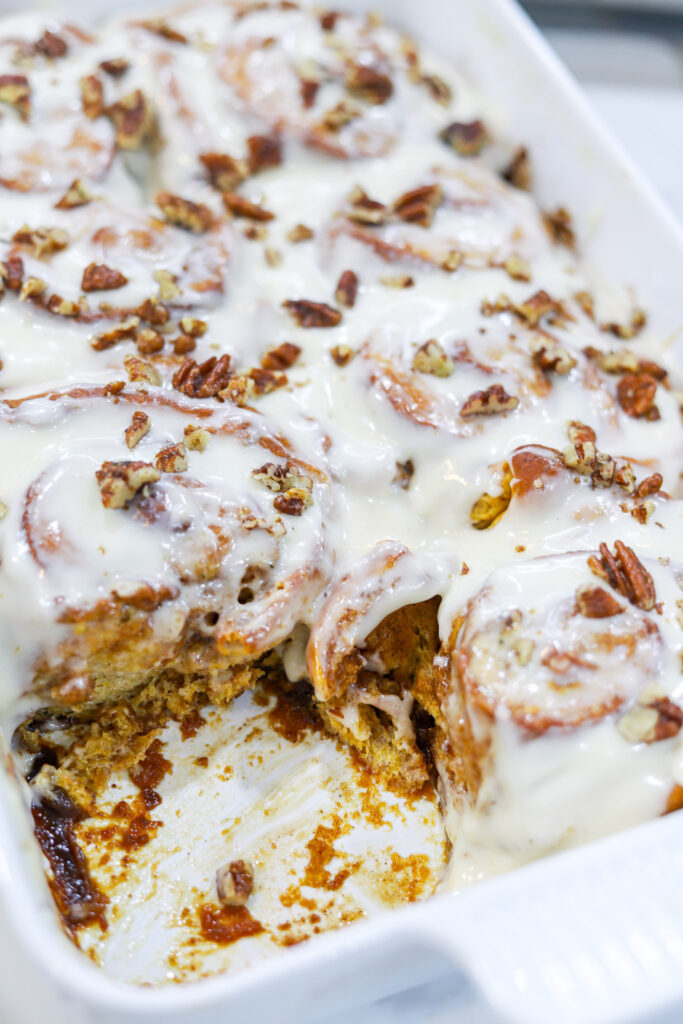 Sweet Potato Cinnamon Rolls served