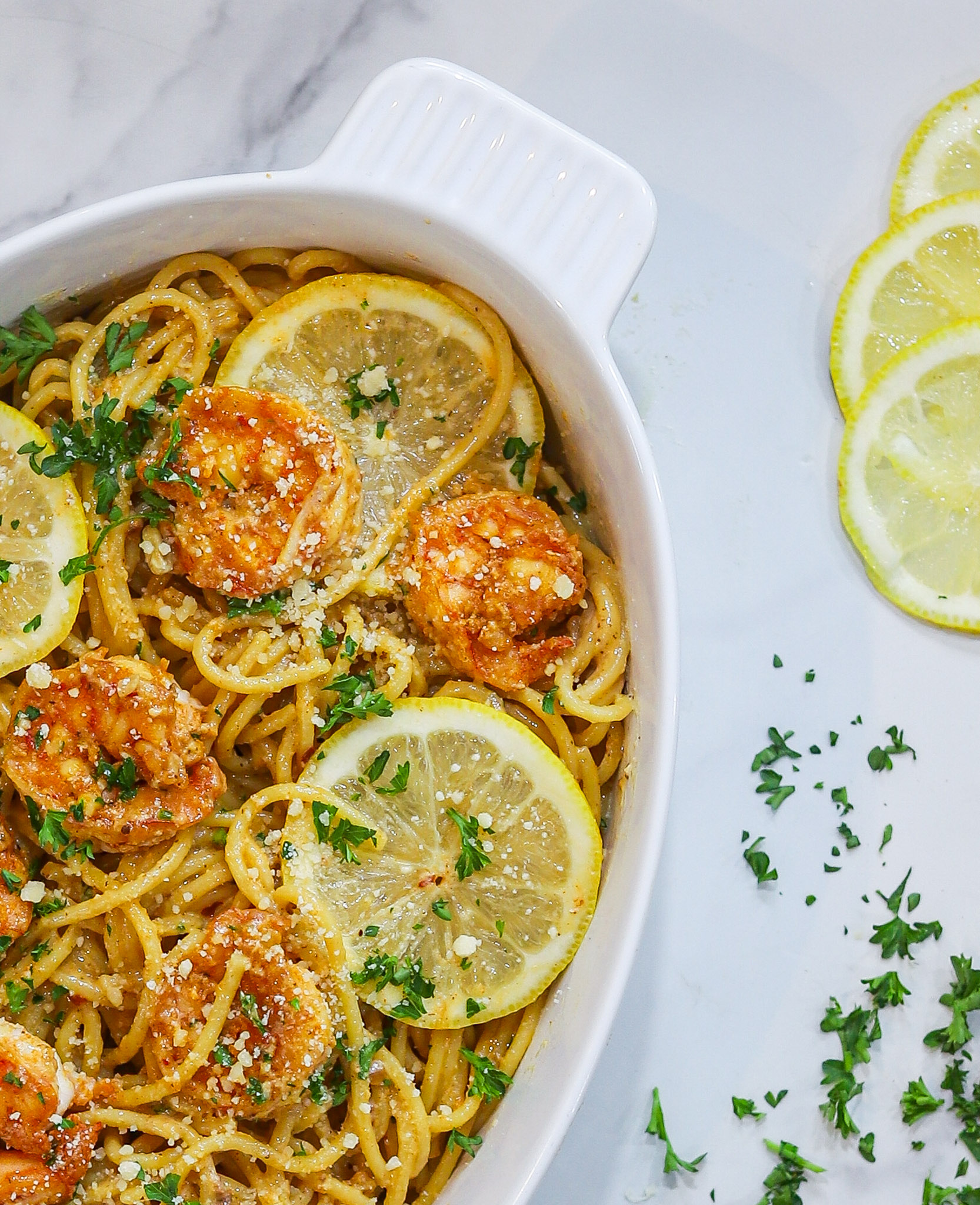 Creamy Shrimp Scampi - Kolby Kash