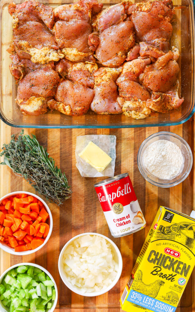 Chicken and dumplings ingredients