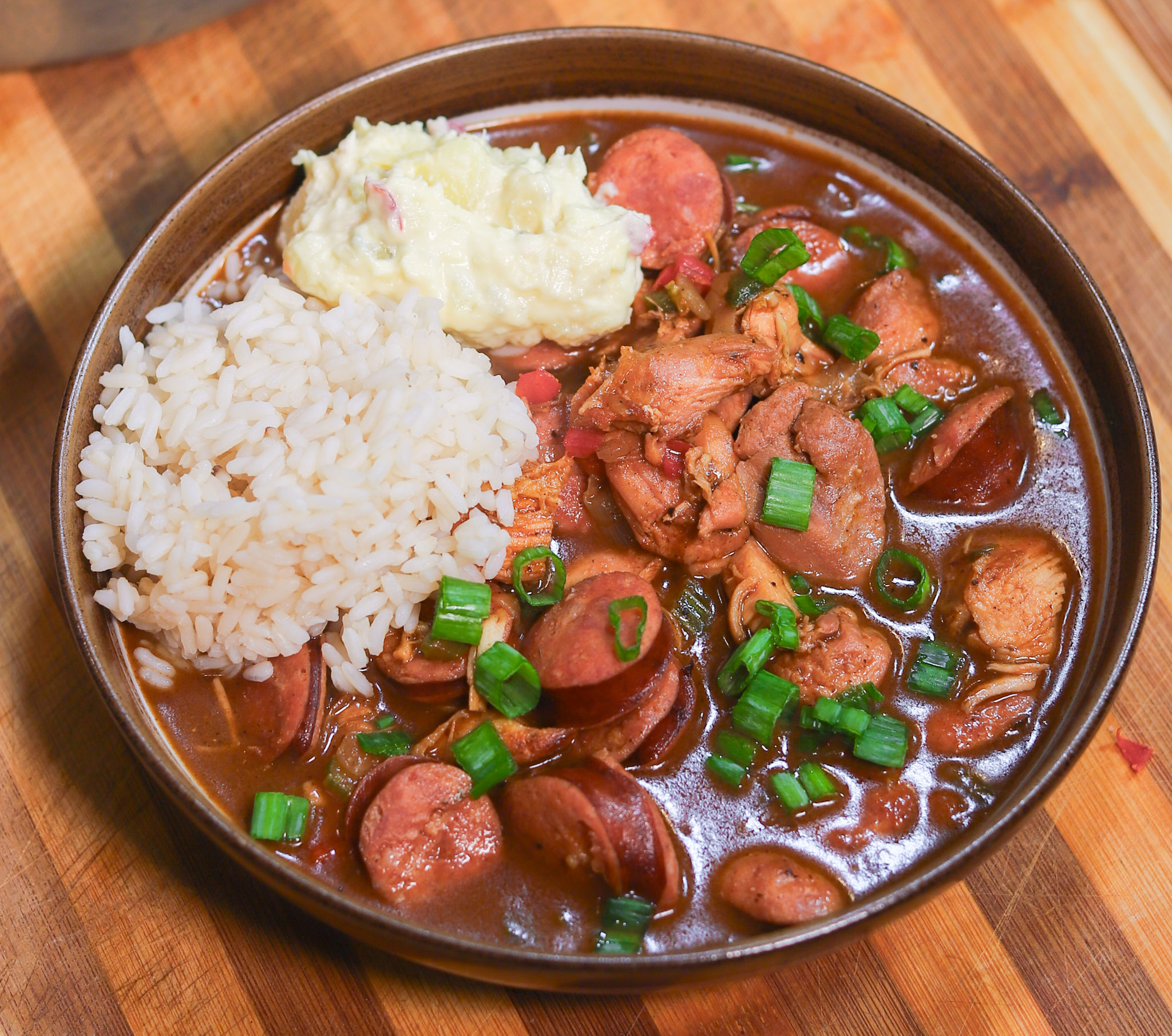 Chicken and sausage gumbo