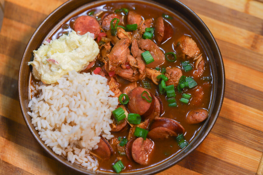 Chicken and sausage gumbo sides