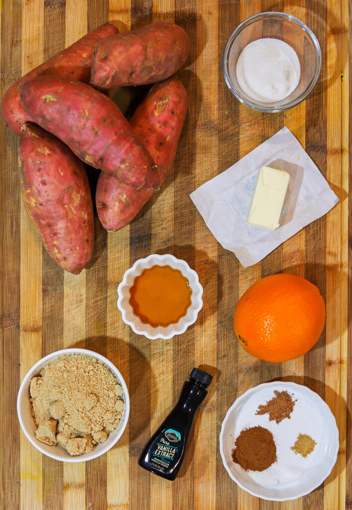 ingredients for candied yams