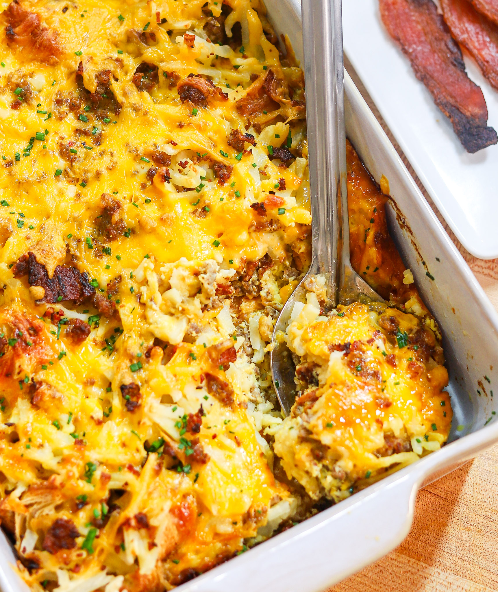 Breakfast Croissant Casserole Bake