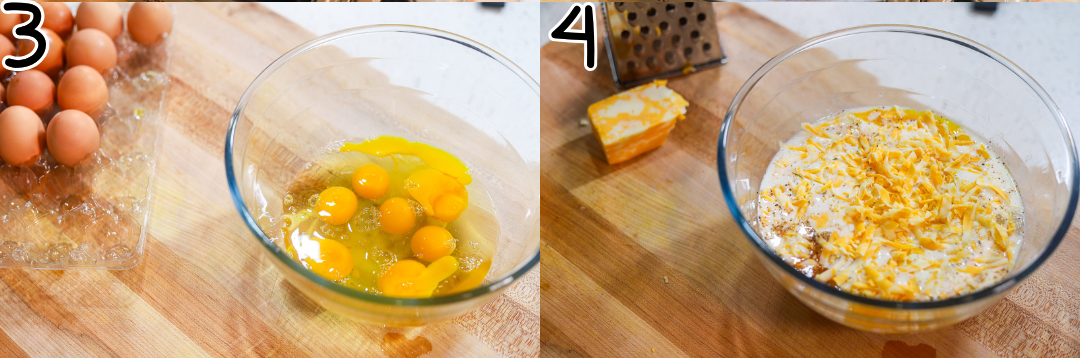 How to make egg and cheese custard