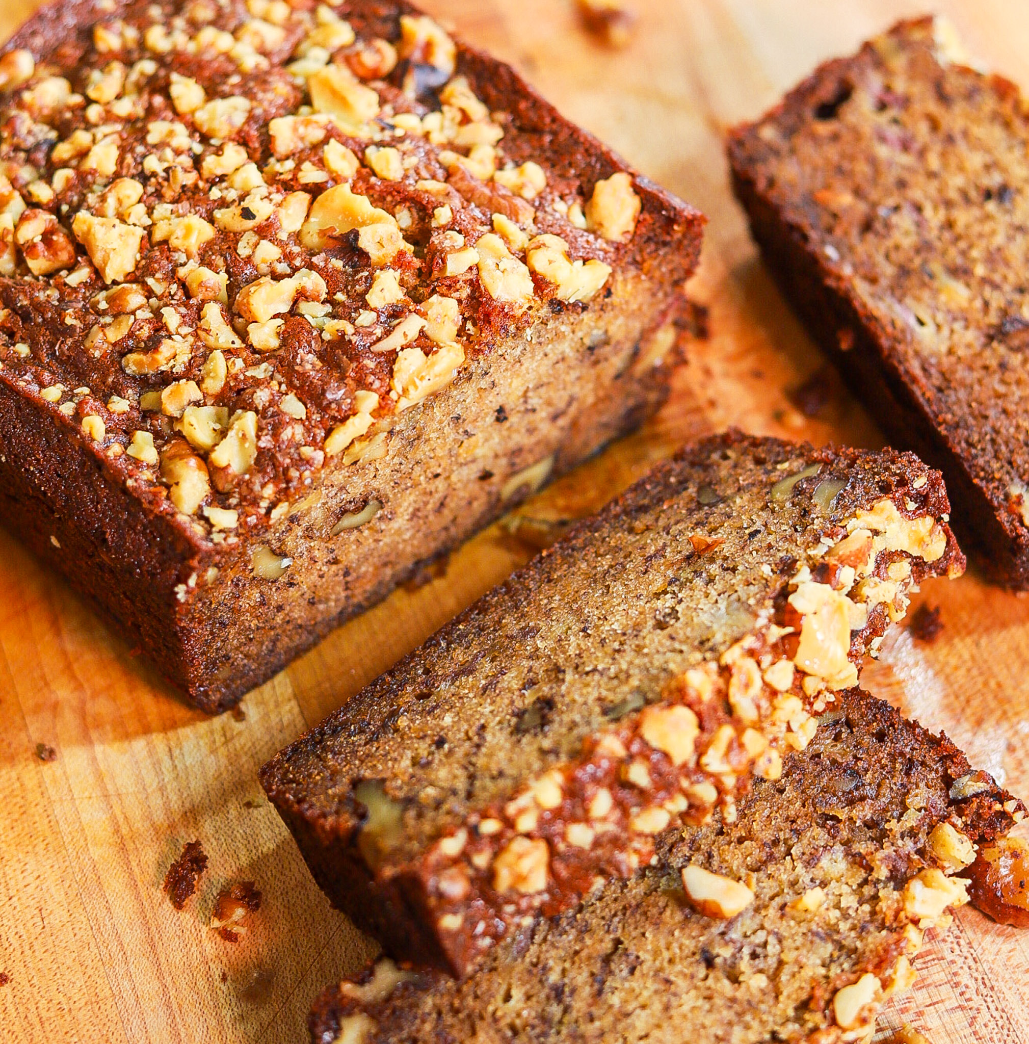 moist banana bread recipe fresh out of the oven
