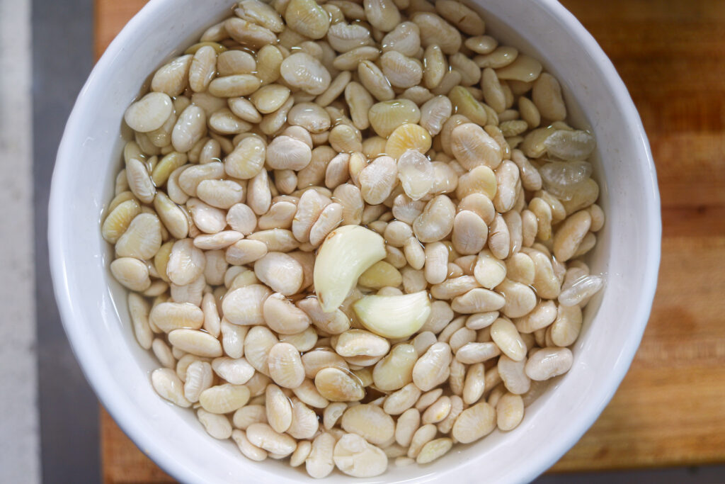 Southern Lima Beans soaking overnight