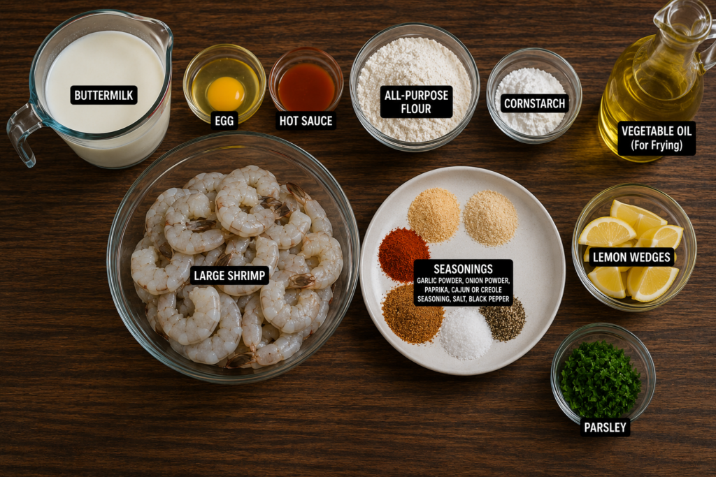 Fried Shrimp Ingredients