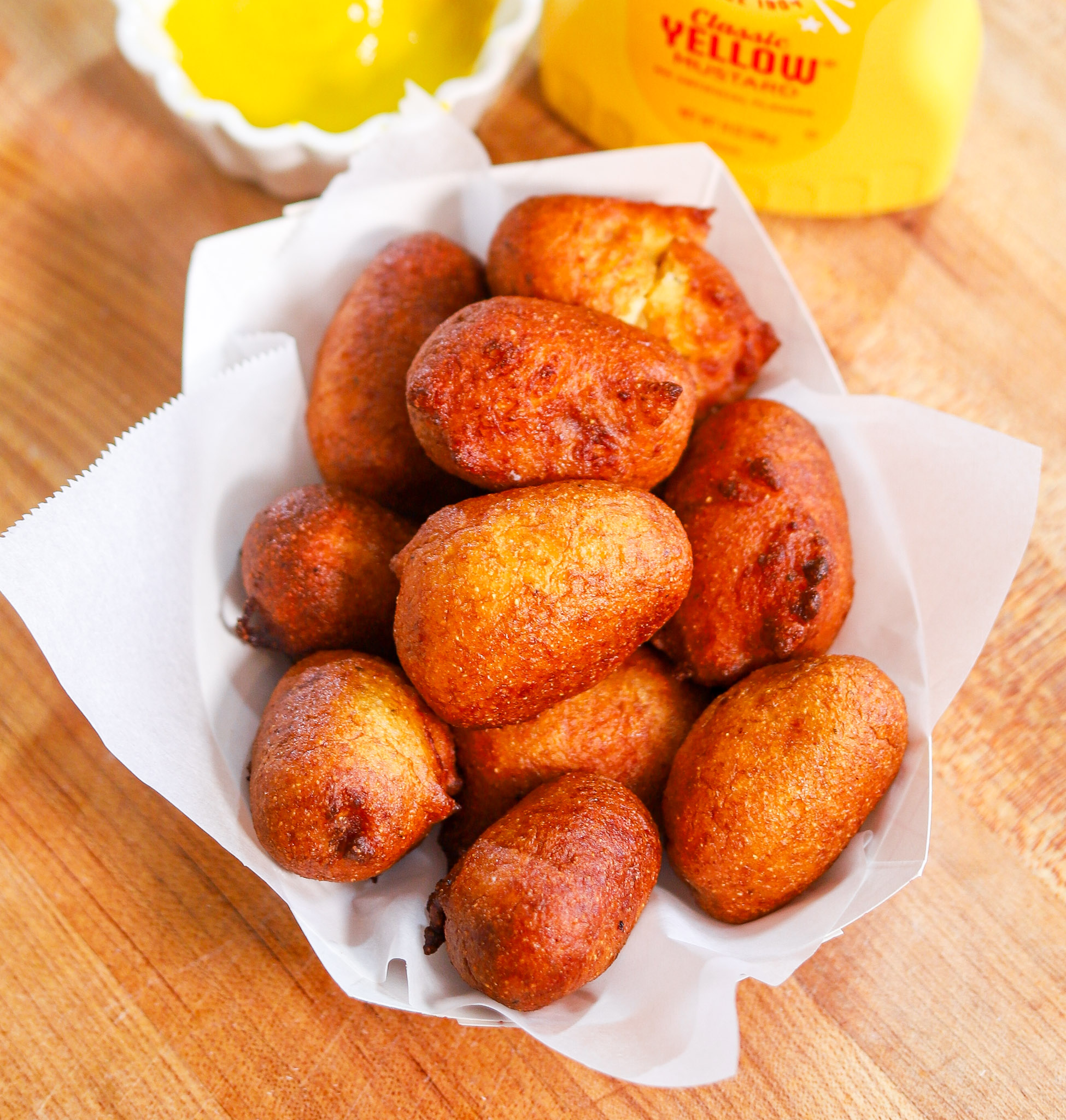 school cafeteria mini corn dogs