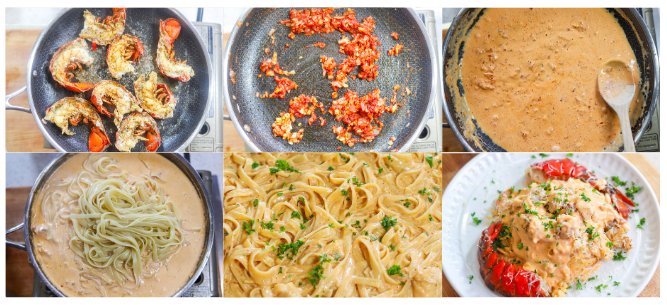 how to make creamy lobster pasta